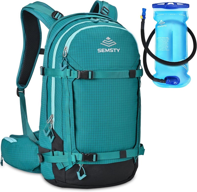 SEMSTY Ski and Snowboard Hydration Backpack - Cold-Weather Winter - 2L Water Reservoir and Insulated Harness - Image 1